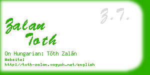zalan toth business card